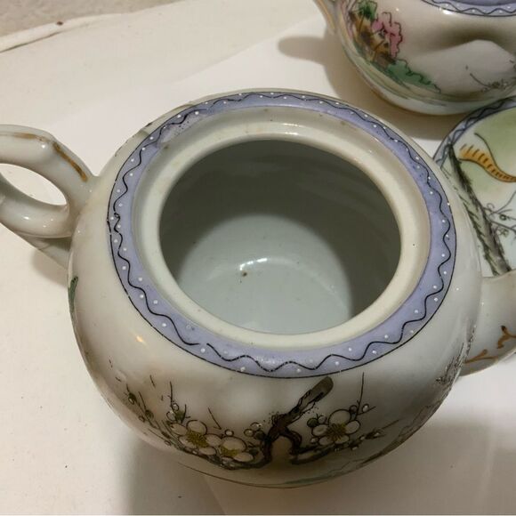 Vintage, Hand Painted Japanese Tea Set Antique - Picture 11 of 16